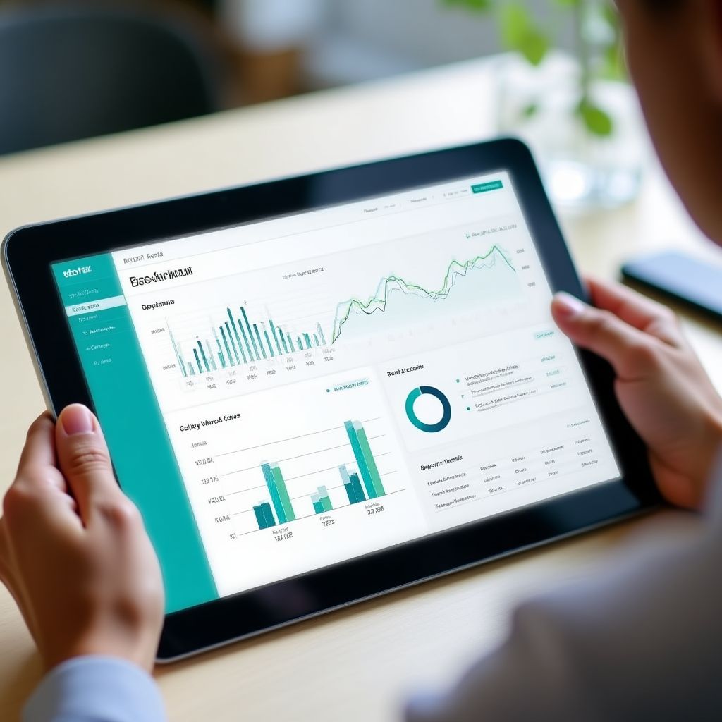 Dashboard personalizado con métricas financieras.
